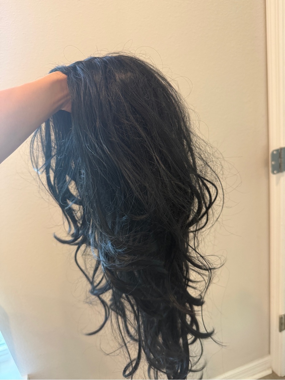 Black Wig Long Curly Wavy Costume Cosplay Halloween Daily Wear ~26"